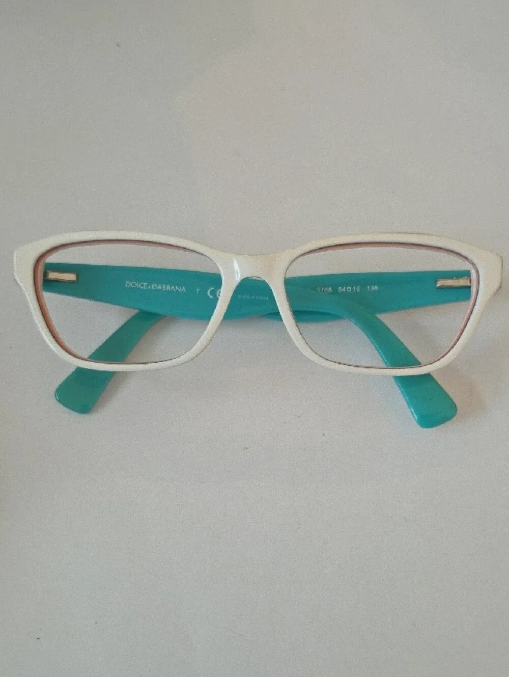 Dolce & Gabbana White Cat-Eye Eyeglasses